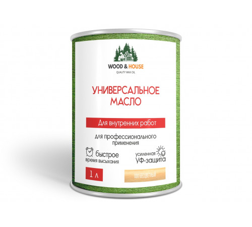 Приобрести ЦВЕТНОЕ УНИВЕРСАЛЬНОЕ МАСЛО WOOD & HOUSE Серия ПРОФИ в Ангарске, Иркутская область